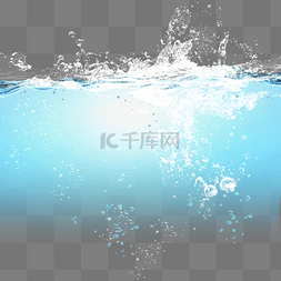 水图片_蓝色水面水滴元素