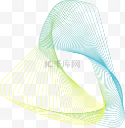 炫彩图片_几何曲线唯美彩色图案元素