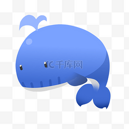 手绘海洋动物鲸鱼插画