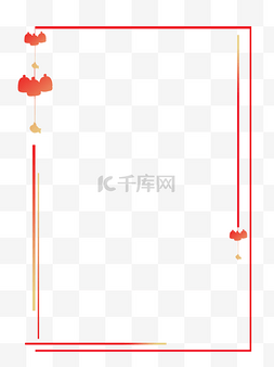 新年底纹红色图片_红色中国风边框新年边框