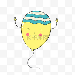 气球竖幅图片_儿童节创意卡通气球