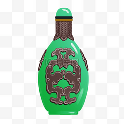 绿色的中国风瓷瓶