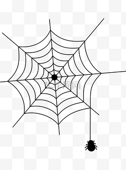 巨型蜘蛛图片_万圣节手绘矢量蜘蛛蜘蛛网装饰元
