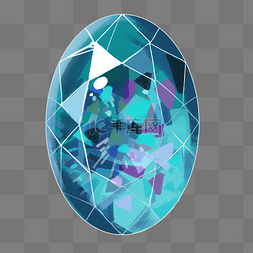 蓝色水晶宝石图片_蓝色水晶宝石插画