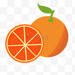 卡通瓜果黄色橙子
