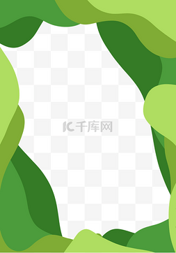 平面设计渐变图片_彩色可爱绿色边框