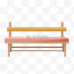 实木家具家具图片_粉色长椅家具插画