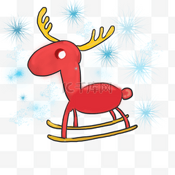 手绘画麋鹿图片_圣诞节麋鹿PNG素材