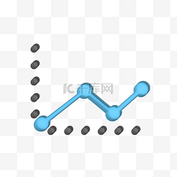 走势图图片_PPT立体信息图表走势元素