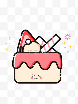 水果蛋糕蛋糕图片_mbe风格卡通可爱巧克力草莓水果蛋