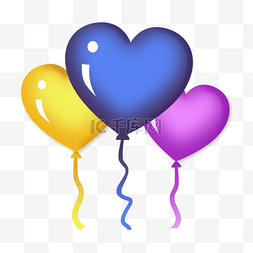 告白气球告白气球图片_情人节彩色爱心告白气球