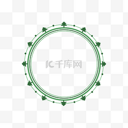 清新海报绿色图片_绿色简约地球树林圆形边框