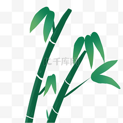 绿色植物简约背景图片_绿色竹子手绘素材