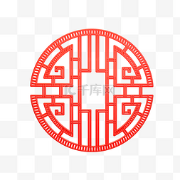 中国风花纹喜庆图片_立体中国风红色装饰
