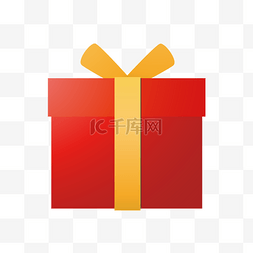 礼盒黄色图片_卡通矢量图标风简约礼物盒元素