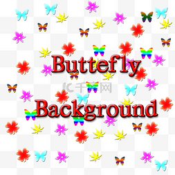 彩绘蝴蝶和花朵无缝背景矢量图