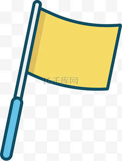 小旗子图片_矢量图黄色的旗子