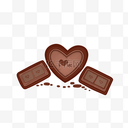 情人节之手绘爱心巧克力免抠素材