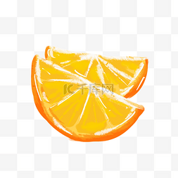 水果插画水果插画图片_绿色食物橙子手绘插画