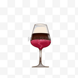 红酒美酒玻璃杯酒类饮酒喝酒手绘
