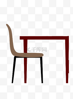 设计图片_扁平化简约桌子和椅子设计可商用
