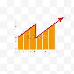 趋势箭头红色图片_红色折线数据