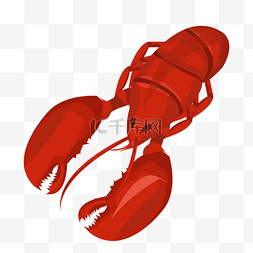 美味的小龙虾图片_手绘红色小龙虾插画