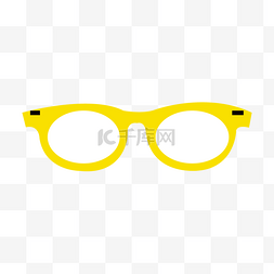 个性图标图片_黄色可爱卡通风格眼镜