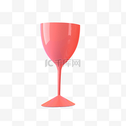 粉色可爱酒杯元素