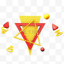 淘宝三角形图片_C4D三角形立体装饰背景