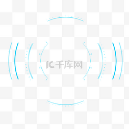 图形png图片_科技感点线面多种弧形图形人工智