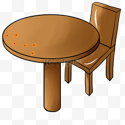 家具图片_手绘家居桌子和凳子
