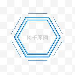 科技不规则图形蓝色方形