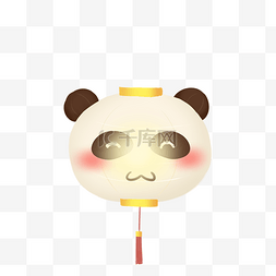 可爱熊猫宠物灯笼