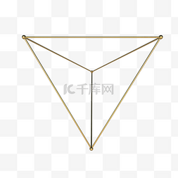三角形的金色立体几何