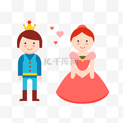 安徒生童话馆图片_童话故事公主与王子手绘矢量图