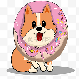狗年图片_春节派对甜甜圈柯基
