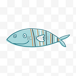 儿童可爱插画系列图片_儿童插画系列可爱的小鱼免抠插画