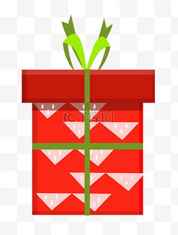 包装盒三角形图片_红色礼品盒手绘