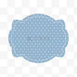 扁平化标题框图片_蓝色创意几何形状标签免费下载