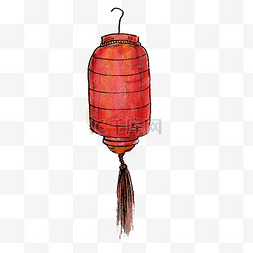 中国水墨传统国画灯笼中国红装饰