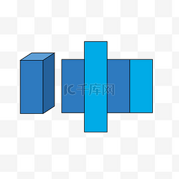 立体方体平面长方体展开对比装饰