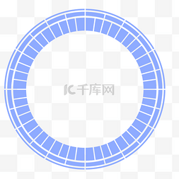 酷炫圆形装饰图案图片_蓝色层次圆环科技