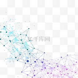 线光图片_绚烂科技点线结构