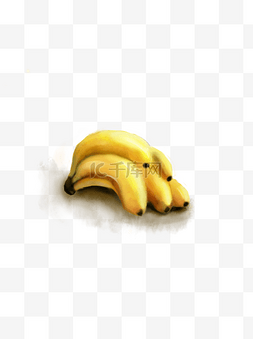 水彩风格香蕉
