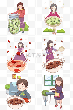 创意绿色中国图片_中国传统节日腊八节