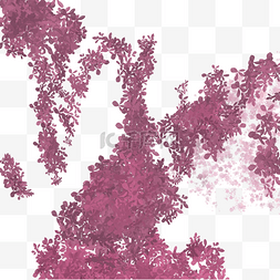 卡通紫色的树木免抠图