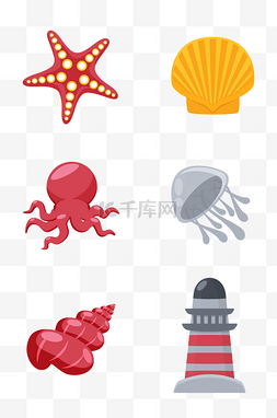 海生物图片_大海相关素材插画