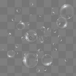 水泡图片_透明泡泡游乐气泡元素