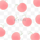 粉色清新手绘通用漂浮蜜桃水果底纹